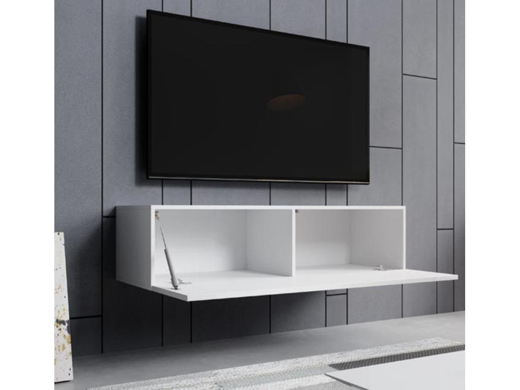 Meuble TV blanc, 120 x 40 x 30 cm