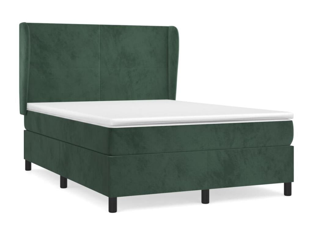 Matelas en velours vert, 140 x 190 cm