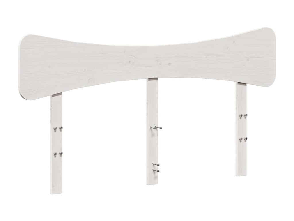 Lit en bois massif blanc