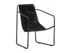 Fauteuil d'appoint en cuir noir