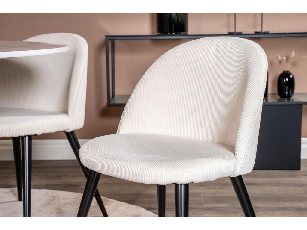 Table en velours beige