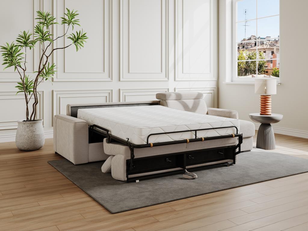 Matelas en velours beige