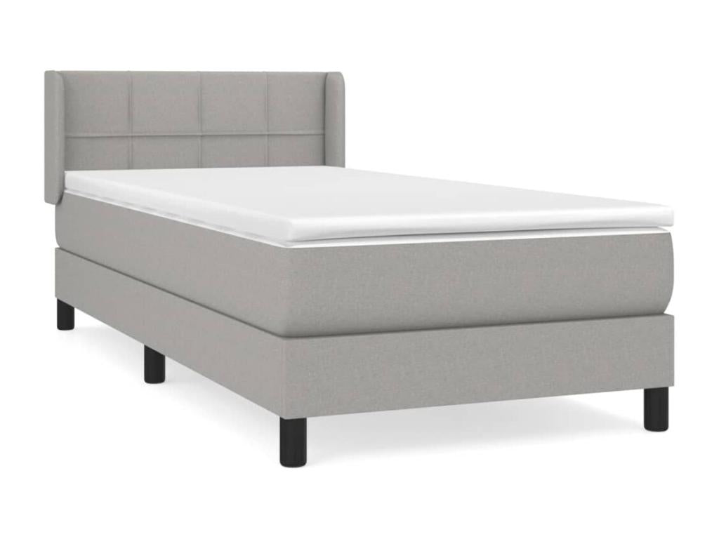 Matelas en tissu gris, 90 x 190 cm - dlz1766570189480