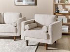 Fauteuil d'appoint en tissu beige