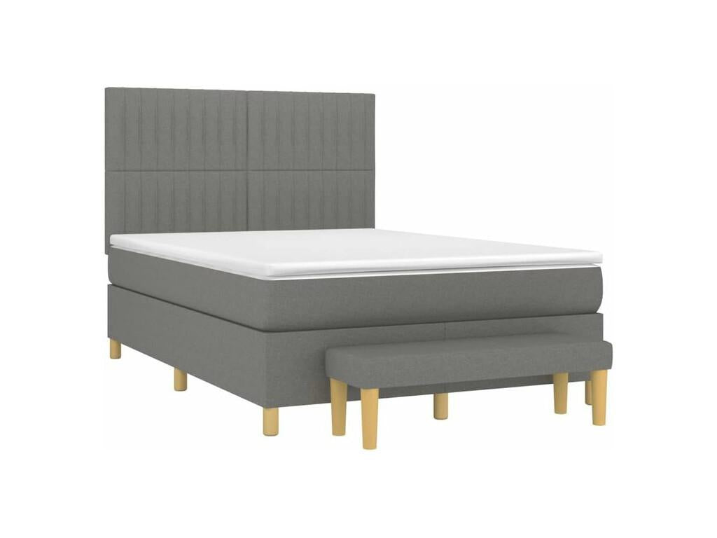 Matelas en tissu gris, 140 x 190 cm