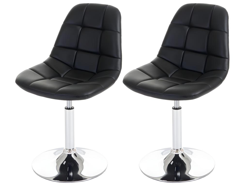 Fauteuil en similicuir noir - dlz1766570752618