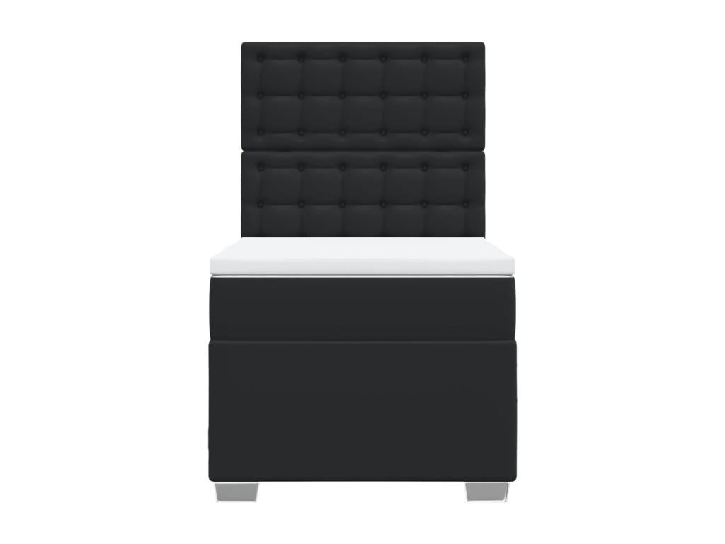 Matelas en similicuir noir, 90 x 190 cm