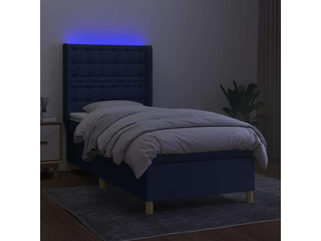 Matelas en tissu bleu, 90 x 200 cm