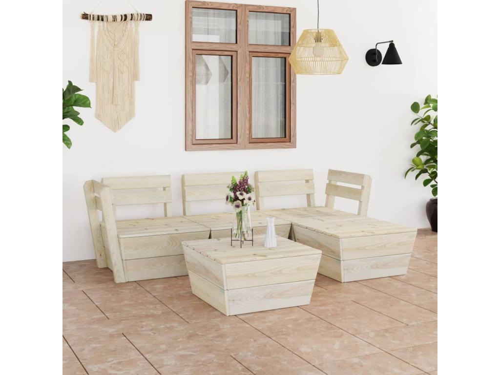 Ensemble de mobilier d'extérieur beige