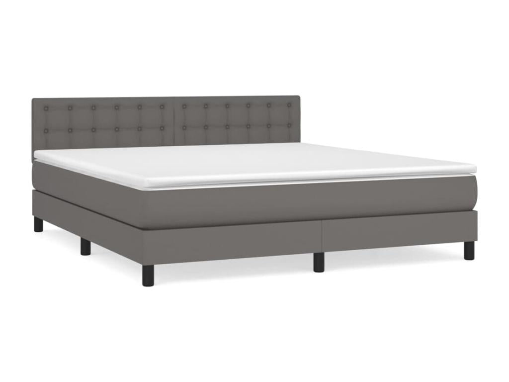 Matelas en similicuir gris, 160 x 200 cm