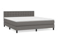 Matelas en similicuir gris, 160 x 200 cm