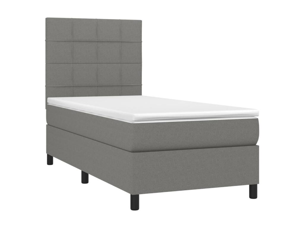 Matelas en tissu gris, 90 x 200 cm
