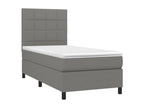 Matelas en tissu gris, 90 x 200 cm