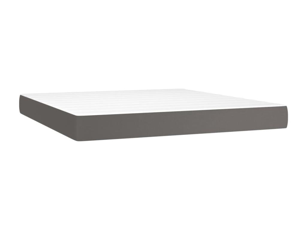 Matelas en similicuir gris, 160 x 200 cm