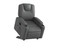 Fauteuil d'appoint en similicuir gris