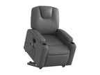 Fauteuil d'appoint en similicuir gris