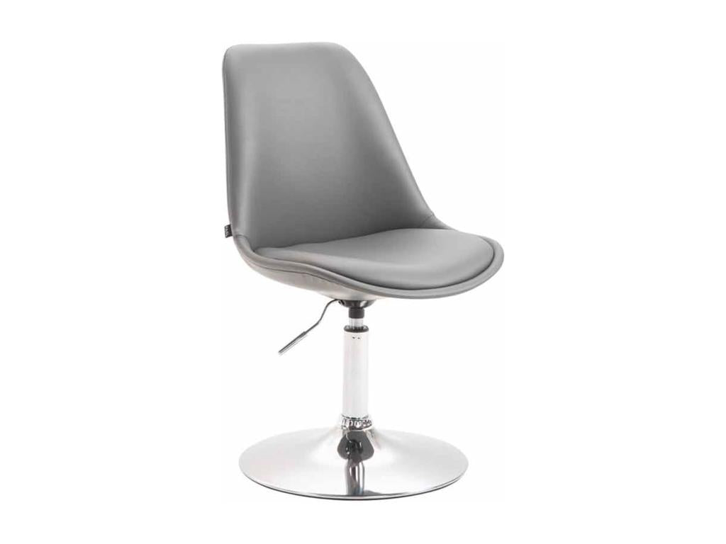 Fauteuil en similicuir gris - dlz1766570382917