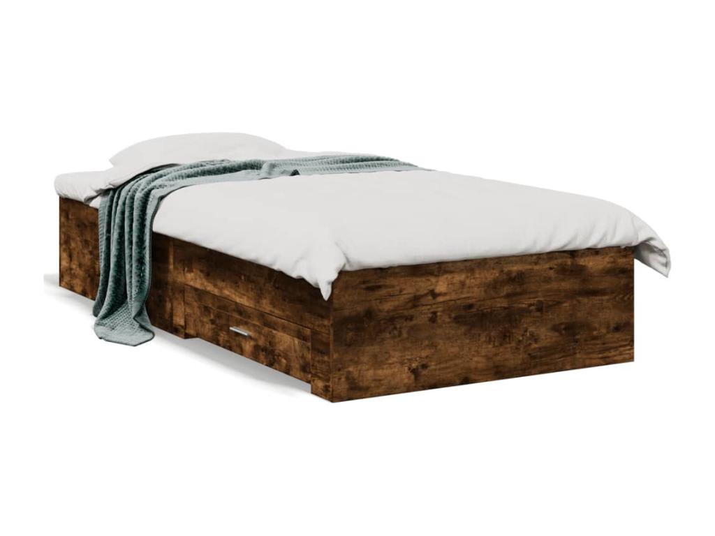 Matelas en bois de chêne brun, 90 x 200 cm