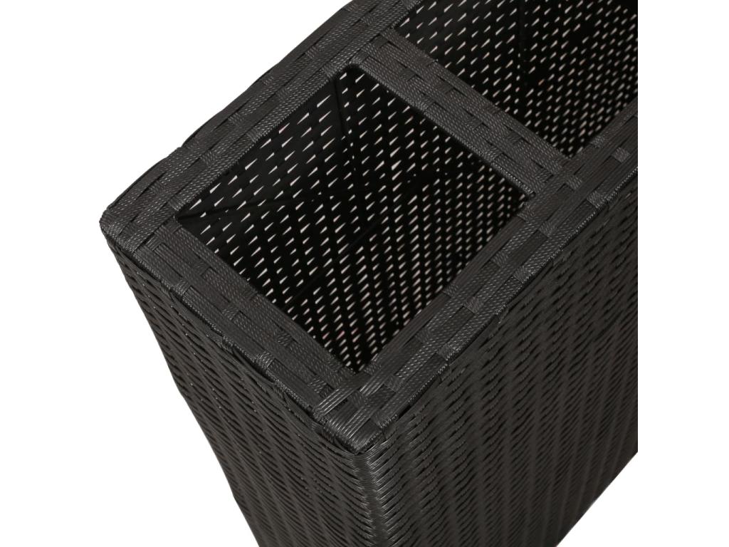 Lit en résine tressée noire