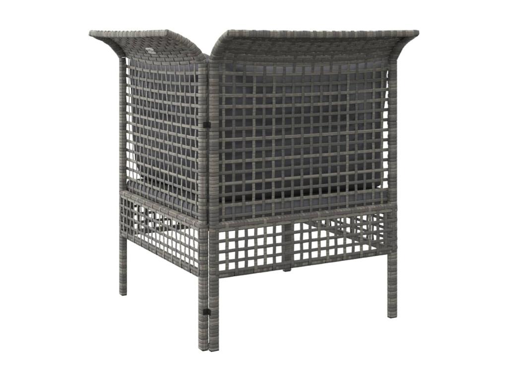 Canapé en résine tressée grise