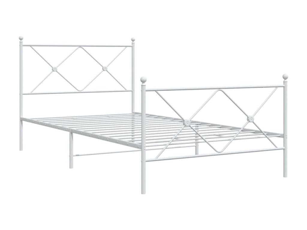 Matelas en métal blanc, 100 x 200 cm