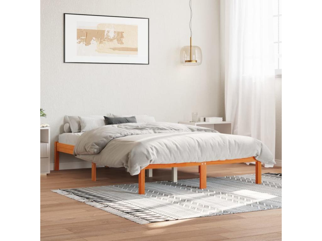 Matelas en bois de pin brun, 140 x 200 cm