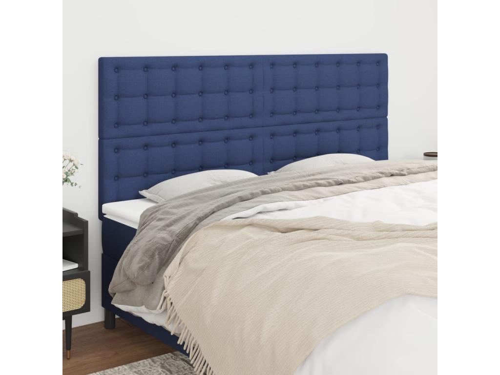 Lit en tissu bleu, 80 x 5 x 78 cm - dlz1766570869600
