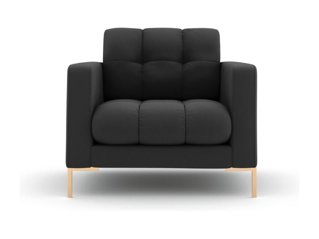 Fauteuil d'appoint en tissu anthracite, 87 x 92 x 75 cm