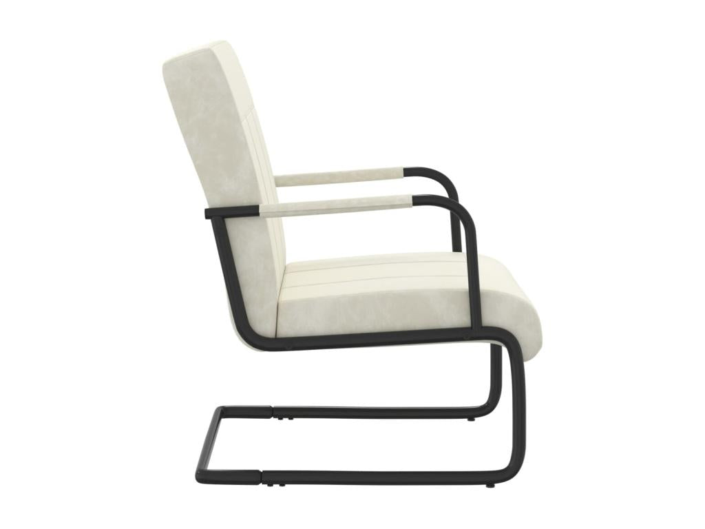 Fauteuil d'appoint en velours blanc