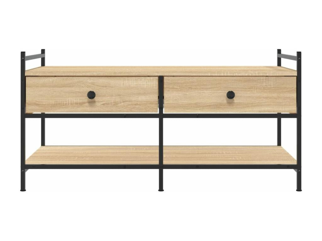 Table basse en bois d'ingénierie naturel, 99 x 50 x 50 cm