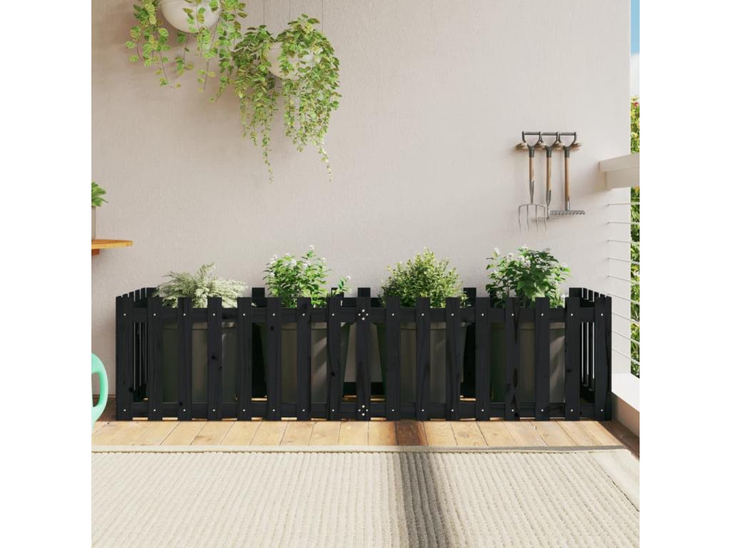 Lit en pin noir, 200 x 50 x 50 cm