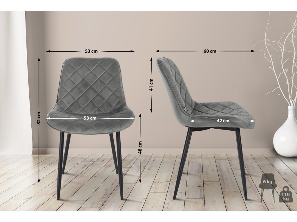 Fauteuil en velours gris