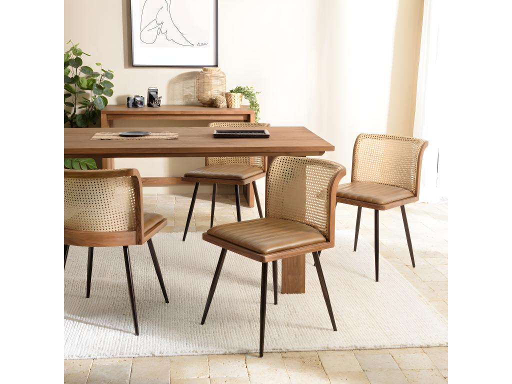 Matelas en cuir marron