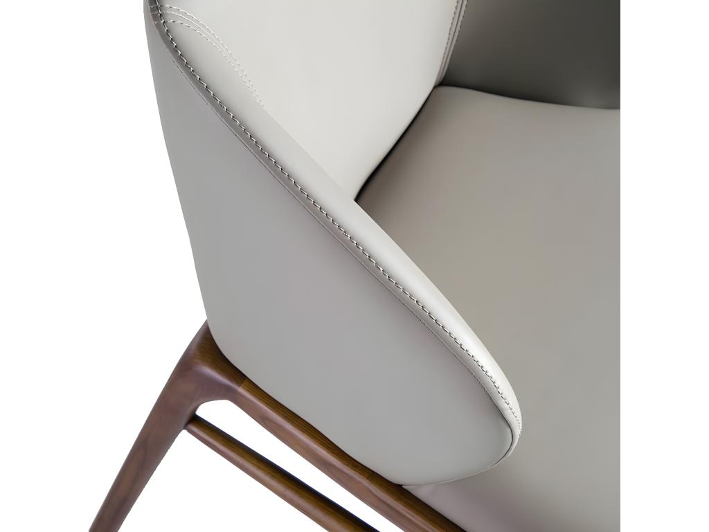 Fauteuil en cuir beige - dlz1766570600467