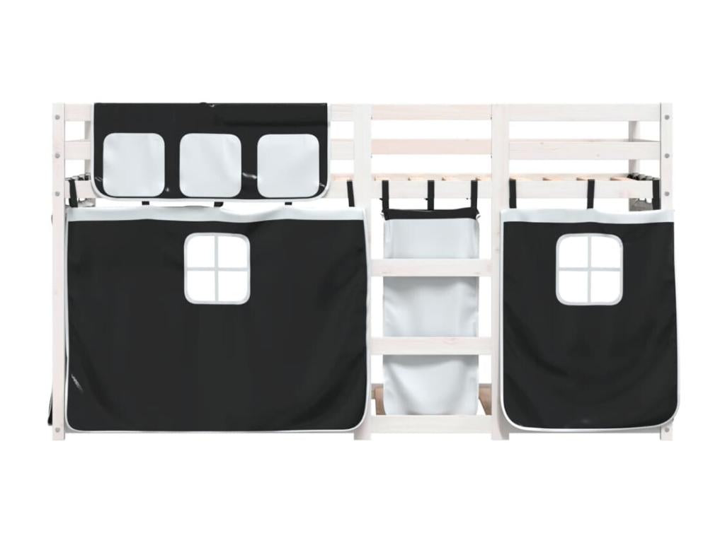 Lit en pin noir, 90 x 190 cm