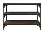 Banc en bois composite marron, 70 x 38,5 x 49 cm