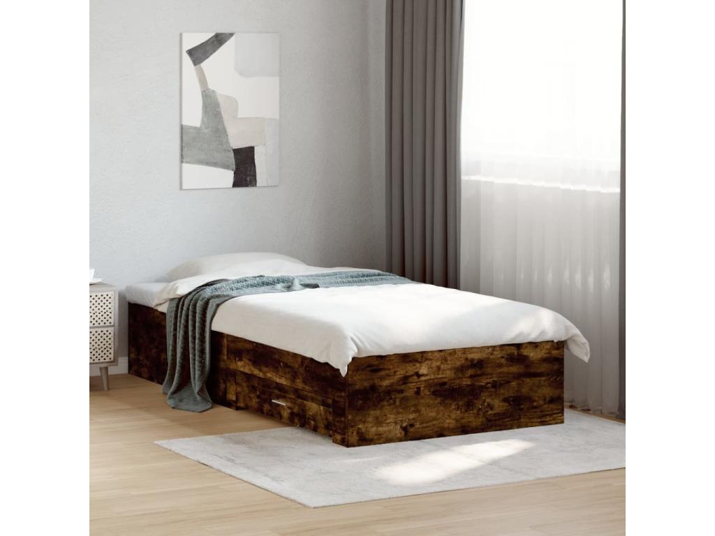Matelas en bois de chêne brun, 90 x 200 cm