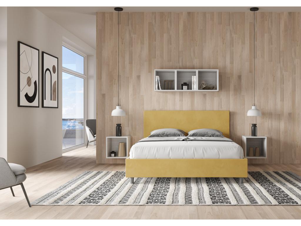 Lit jaune, 160 x 190 cm