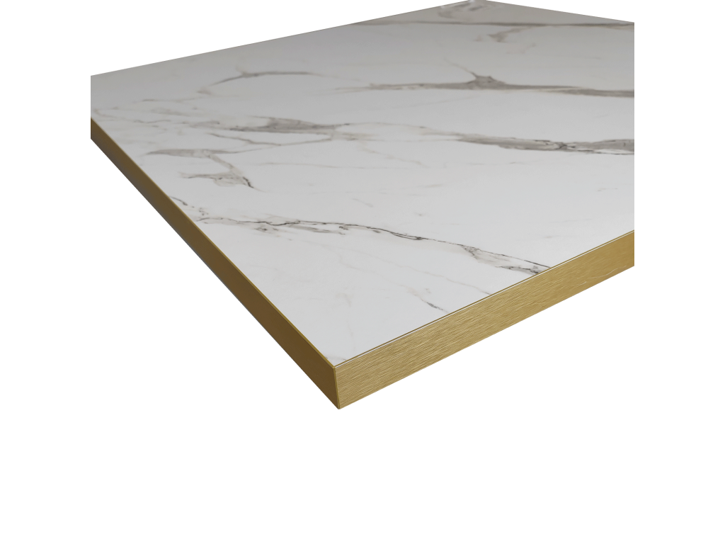 Banc en marbre blanc, 70 x 70 cm