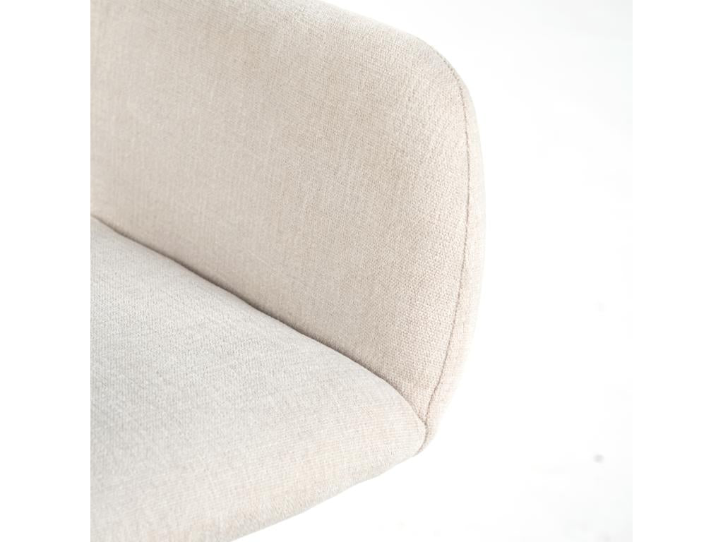Chaise en tissu beige