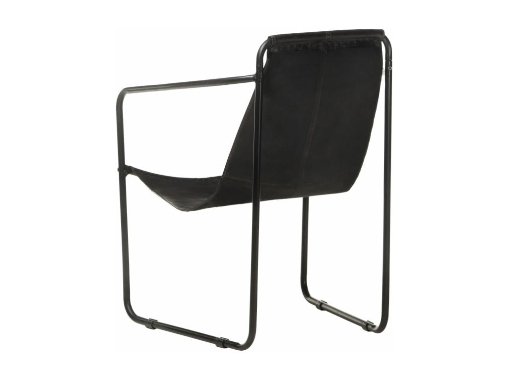 Fauteuil d'appoint en cuir noir