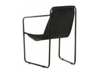 Fauteuil d'appoint en cuir noir