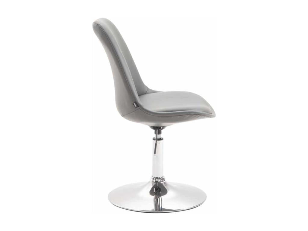 Fauteuil en similicuir gris - dlz1766570382917