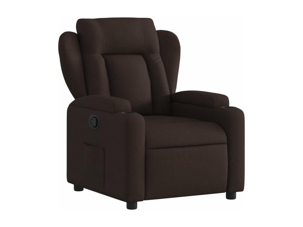 Fauteuil d'appoint en tissu marron - dlz1766570669600