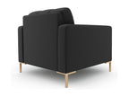 Fauteuil d'appoint en tissu anthracite, 87 x 92 x 75 cm