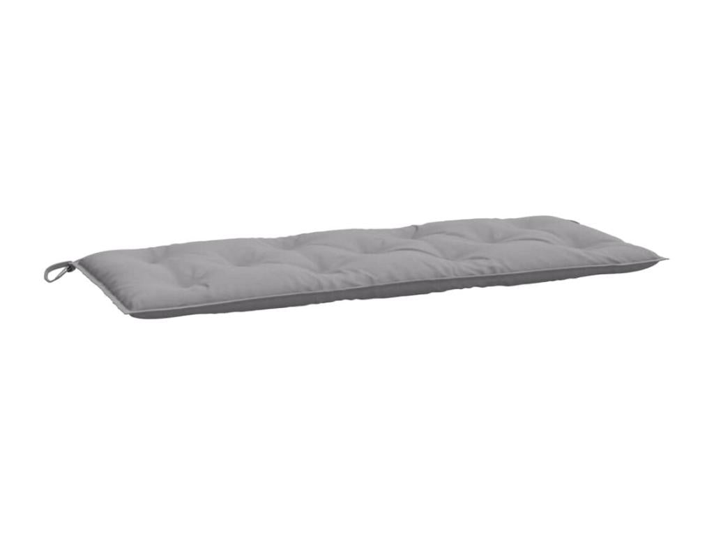 Banc en tissu gris, 120 x 50 x 7 cm