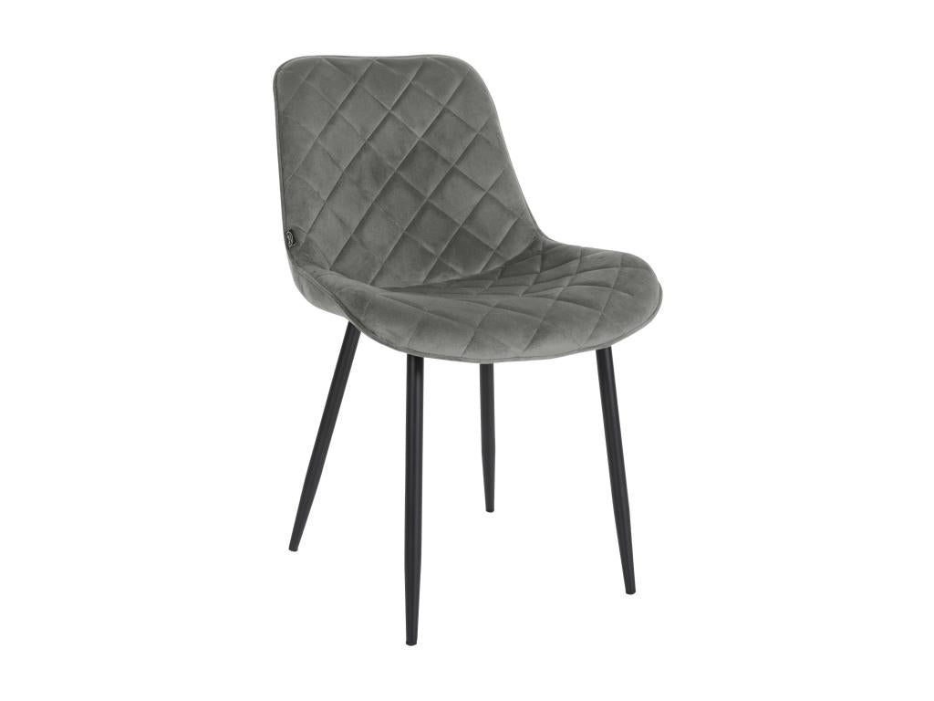 Fauteuil en velours gris