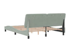 Matelas en velours gris, 160 x 200 cm