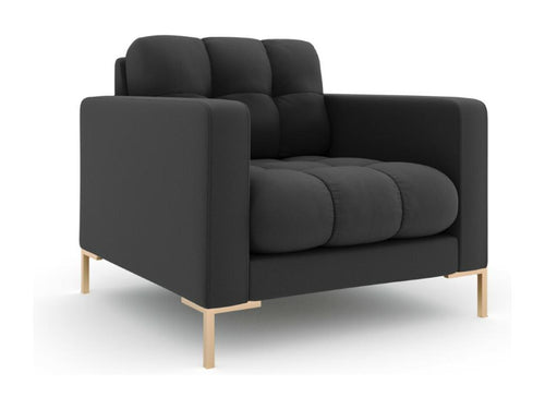 Fauteuil d'appoint en tissu anthracite, 87 x 92 x 75 cm