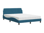 Matelas en velours bleu, 140 x 190 cm